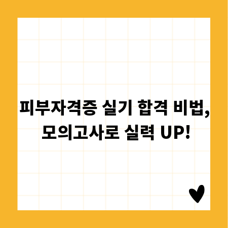 피부자격증 실기 합격 비법, 모의고사로 실력 UP!