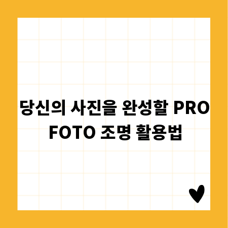 당신의 사진을 완성할 PROFOTO 조명 활용법