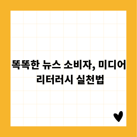똑똑한 뉴스 소비자, 미디어 리터러시 실천법
