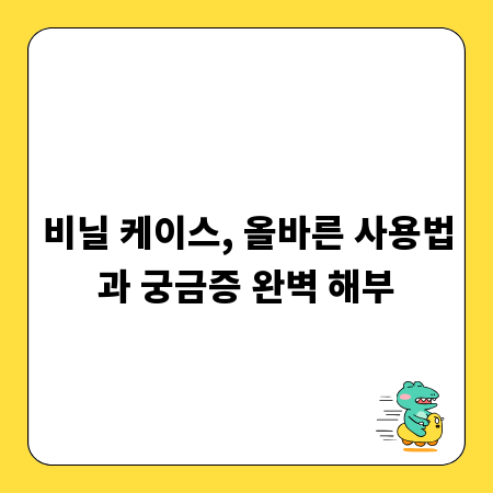 비닐 케이스, 올바른 사용법과 궁금증 완벽 해부