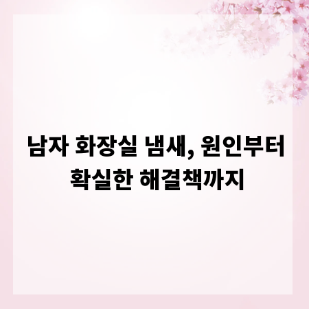남자 화장실 냄새, 원인부터 확실한 해결책까지