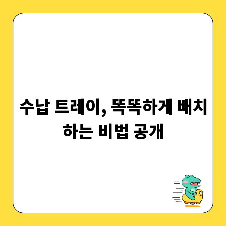 수납 트레이, 똑똑하게 배치하는 비법 공개