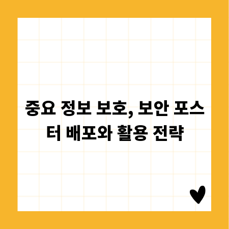 중요 정보 보호, 보안 포스터 배포와 활용 전략