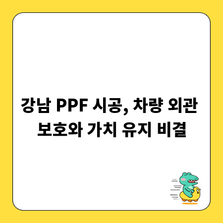 강남 PPF 시공, 차량 외관 보호와 가치 유지 비결