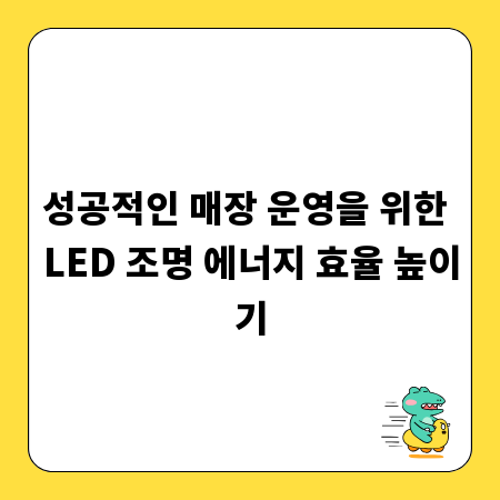 성공적인 매장 운영을 위한 LED 조명 에너지 효율 높이기