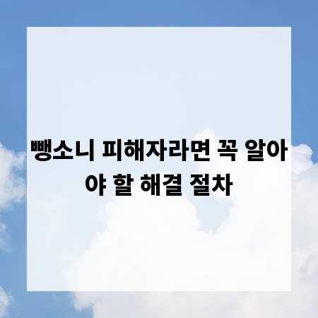 뺑소니 피해자라면 꼭 알아야 할 해결 절차
