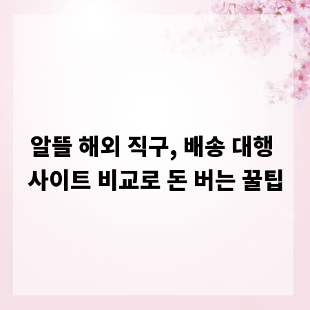 알뜰 해외 직구, 배송 대행 사이트 비교로 돈 버는 꿀팁
