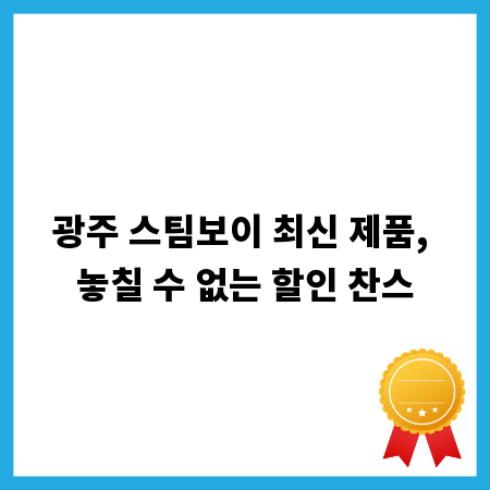 광주 스팀보이 최신 제품, 놓칠 수 없는 할인 찬스
