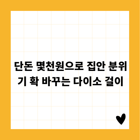 단돈 몇천원으로 집안 분위기 확 바꾸는 다이소 걸이