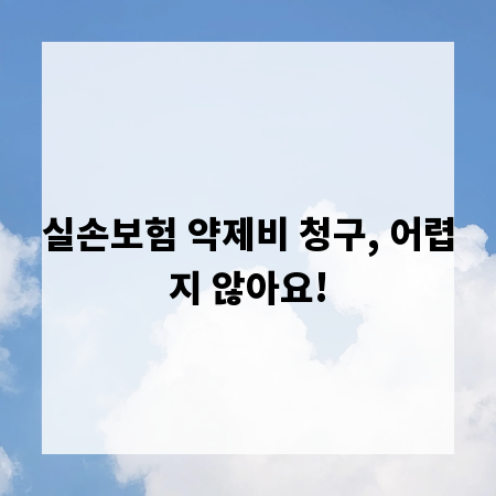 실손보험 약제비 청구, 어렵지 않아요!