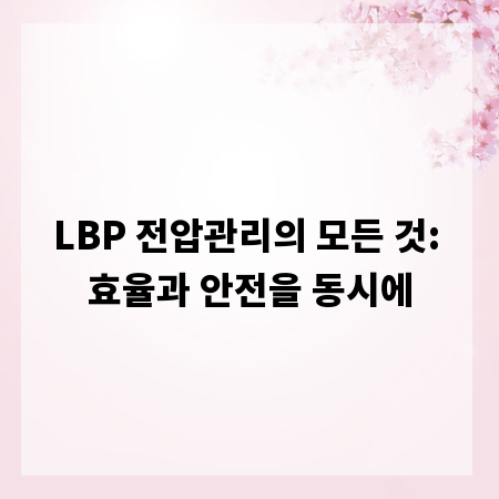 LBP 전압관리의 모든 것: 효율과 안전을 동시에