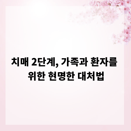 치매 2단계, 가족과 환자를 위한 현명한 대처법